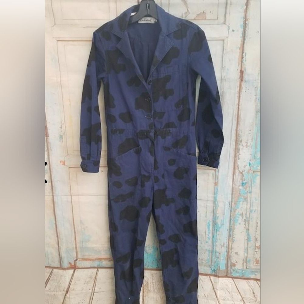 Rachel Antonoff Ziggy Cow Print Jumpsuit - Picture 3 of 5